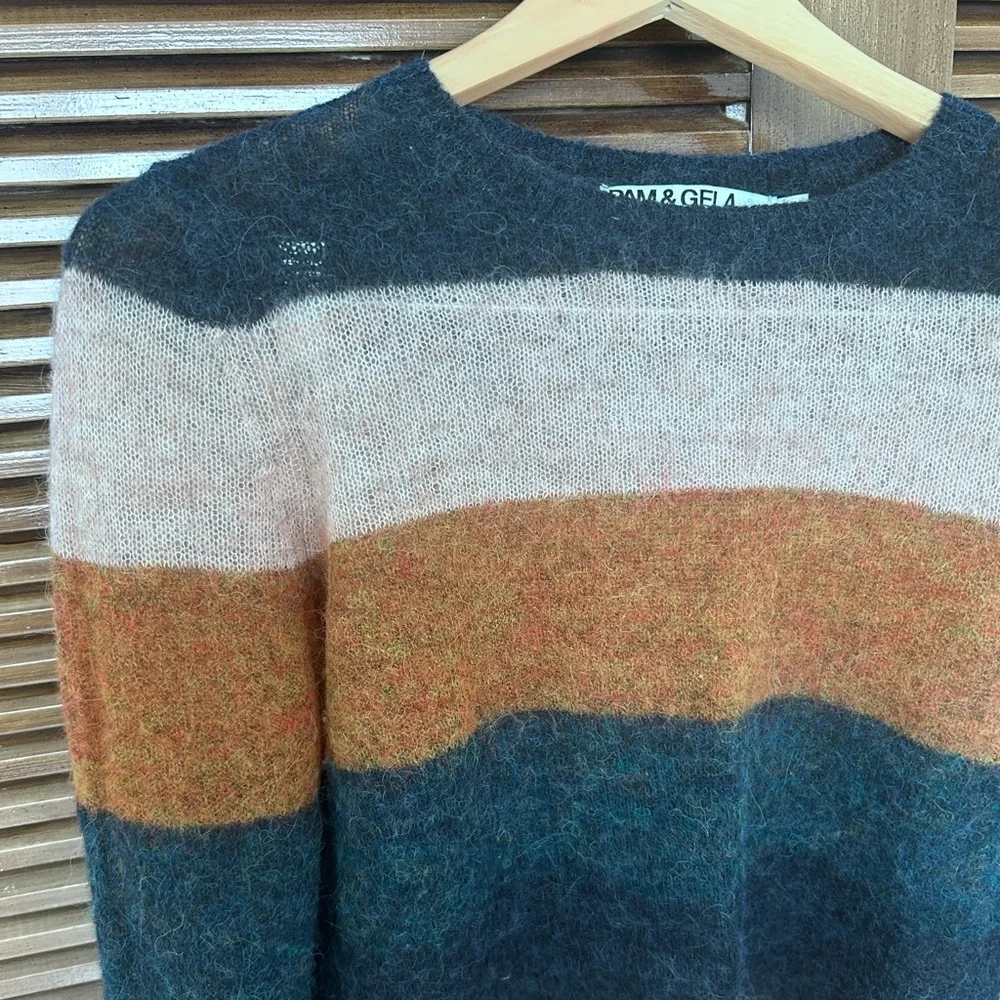 Pam & Gela alpaca blend striped sweater